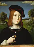 Frédéric II de Mantoue enfant, par Francesco Raibolini (c. 1450– 1517), appelé Francesco Francia.