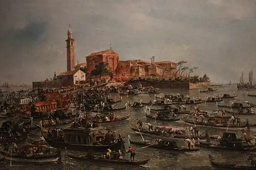 La Rencontre de Pie VI et du doge Paolo Renier à San Giorgio in Alga,Philadelphia Museum of Art.