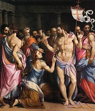 L'Incrédulité de saint Thomas, par Francesco Salviati (1543-1547).