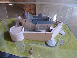 Maquette du château au XVIe&nbsp;siècle.
