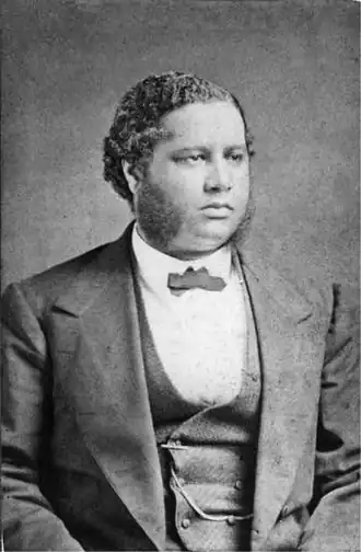 Francis Lewis Cardozo, premier Afro-Américain secrétaire (1868-1872) et trésorier d'un État (1872-1877).