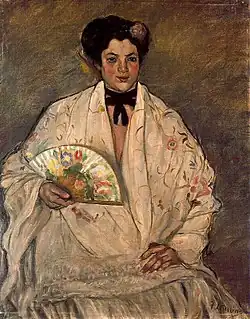 La Mujer del abanico (1899-1901), huile sur toile, 94 x 73&nbsp;cm, musée des beaux-arts de Bilbao.