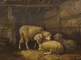 Dans la bergerie (1877).