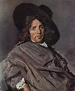 Portrait d'un homme assis avec un chapeau de travers, 1665, huile sur toile, 80&nbsp;× 67&nbsp;cm (Fitzwilliam Museum, Cambridge).