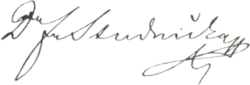 signature de František Josef Studnička