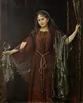 L'actrice Katharina Schratt dans le rôle de Frau Wahrheit (1895).