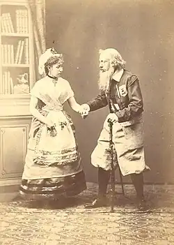 Deux acteurs, vers 1870-1880.