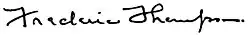 signature de Frederic Thompson