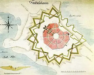 Plan de la forteresse Suomenlinna.