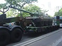 Porte-char, à col-de-cygne, 6&nbsp;essieux (France).