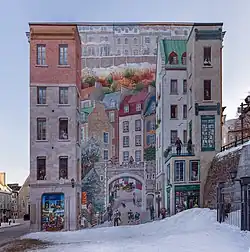 Murale, secteur du Petit-Champlain.