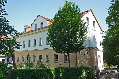 Dresde-Friedrichstadt : après la naissance de Paula Becker, maison familiale de la Friedrichstrasse 29 (aujourd'hui, la Friedrichstrasse 29 porte le no&nbsp;46).