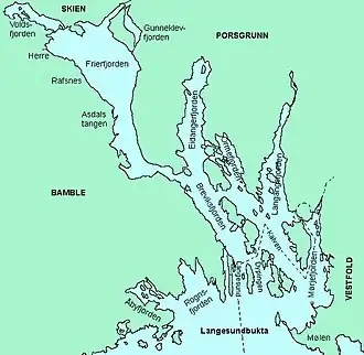 Les fjords de Porsgrunn