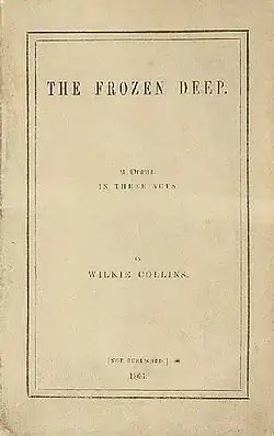 Couverture de The Frozen Deep, la pièce de Wilkie Collins.