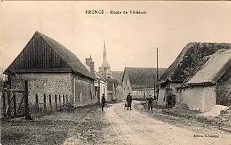 « Fruncé - Route de Villebon » (D 108).