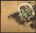Fujin, dieu du vent. Écran droit