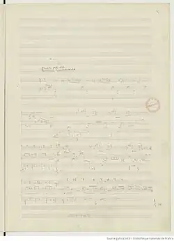 page du manuscrit.
