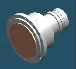 Schéma du détecteur utilisant des cristaux d'iodure de sodium.