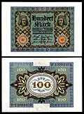 100 marks du 1er novembre 1920.