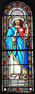 Vitrail représentant saint Jacques.