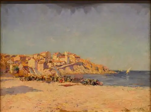 Julien Gustave GagliardiniVillage au bord de la Méditerranée.