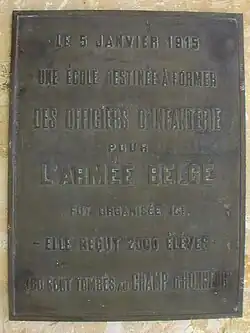 Plaque commémorative du CISLA