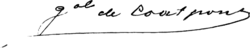 signature de Gustave Le Bescond de Coatpont