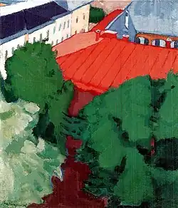 Nagybányai utcarészlet (« Vue sur une rue de Nagybánya »), 1906-1907