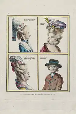 Coiffures, planche 22 (1778).