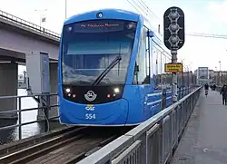 Lidingöbanan sur le pont, 2021.