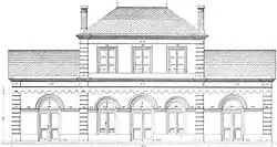 Plan antérieur à 1857, élévation de la façade