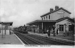 La gare de Verneuil-l'Étang, près de laquelle se trouvait l'ancien terminus du tramway.