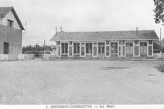 Gare de Bourron-Marlotte,BV de 7 travées, après 1919.