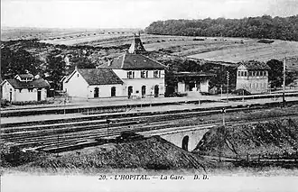 La gare de L'Hôpital dans les années 1900.