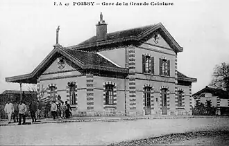 La gare de Poissy-Grande-Ceintureau début du XXe&nbsp;siècle.