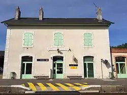 La gare de Gramat côté quai (direction Brive-la-Gaillarde)