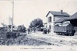 La gare de Ploudalmézeau vers 1910.