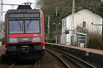 Rame Z&nbsp;20500 sur voie 1 assurant une mission en direction de Melun.