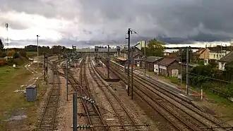 Vue générale depuis lepont de la RD 7.