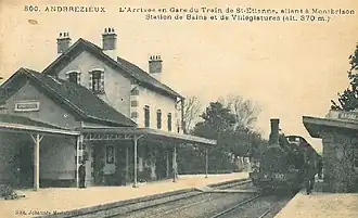 Gare d'Andrézieux, station de bains et de villégiatures.