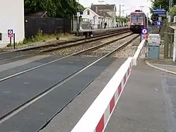 Arrivée d'un trainvenant de Paris