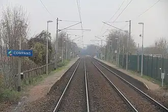 Vue générale de la gare en direction de Crépy en 2012.