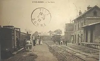 Carte postale de l'ancienne gare.