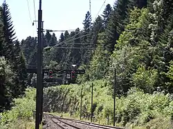 Vue des voies vers Boujailles.