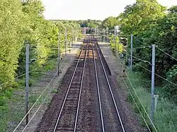 Vue d'ensemble des quais en direction de Paris.