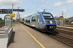 Autorail X 73500 assurant un TER Rouen&nbsp;– Le Havre.