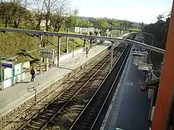 Vue depuis la passerelle en direction de Saint-Rémy-lès-Chevreuse