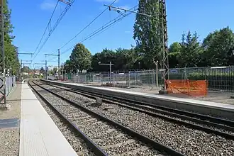 La gare de Petit Vaux (en travaux).