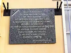 Plaque commémorative.