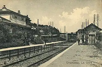 La gare en 1900.